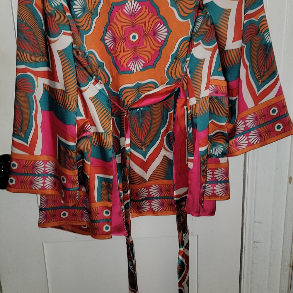 Zara Multicolor Patterned Cape